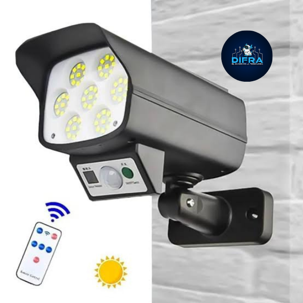 Luz solar en forma de cámara con sensor